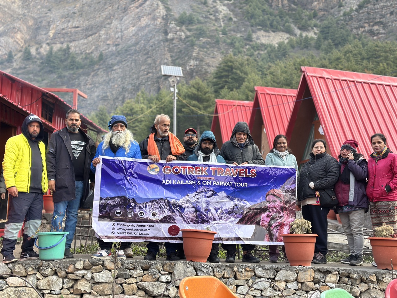 Enjoy Yatra Expedition Team leading an experiential trek in Kumaon region